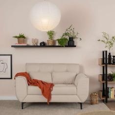 Imagem de sofá 2 lugares piacenza linho bege 152 cm