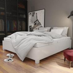 Imagem de Cama Casal 144cm Paula Branco - Carioca Móveis