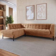 Imagem de Sofá 3 Lugares com Chaise Terminal Cod. 2872 Zênite Yescasa Terracota