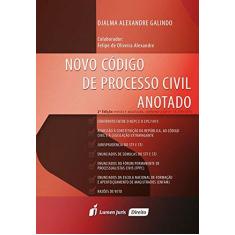 Imagem de Novo Código de Processo Civil Anotado - Djalma Alexandre Galindo - 9788584405442