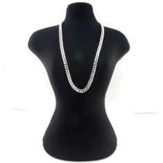 Imagem de Corrente Masculina 50Cm 5Mm Largura Folheada Prata Cr124