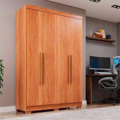 Imagem de Guarda-roupa Casal Com Pé 4 Portas 2 Gavetas Recife Sallêto Cinamomo