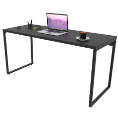 Imagem de Mesa Para Escritório Estilo Industrial 150 Cm Preto Onix