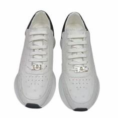 Imagem de Authentic Ostrich Skin All-Match Preto Branco Unissex Masculino Casual Cadarço Couro Exótico Genuíno Masculino Sapatos Externos, Branco, 39