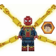 Imagem de Boneco Blocos De Montar Homem Aranha Teia Cromada Spiderman