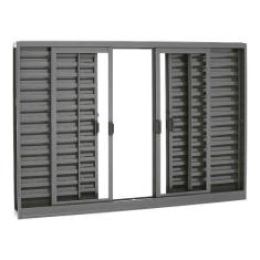 Imagem de Janela Veneziana em Aço 100 x 120 x 12 cm 6 Folhas Belfort Sasazaki