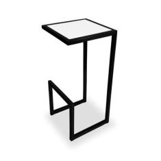 Imagem de Banqueta Banco Alto Rochester Cozinha Área Gourmet Preto e Branco - Ge