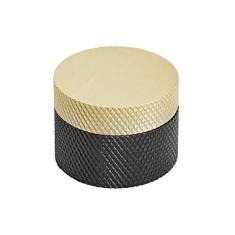 Imagem de Amerock Puxador de armário transcendente de 32 mm (1-1/4") de diâmetro preto fosco/ouro fosco