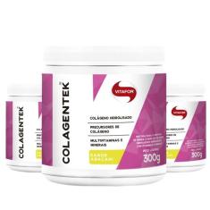 Imagem de Kit 3 Colágeno Hidrolisado Colagentek Da Vitafor