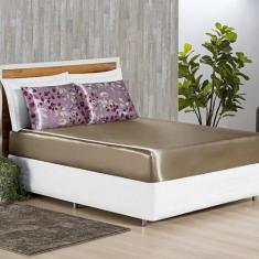 Imagem de Jogo De Lençol Cetim Estampado Alyas Casal 3Peças Antifrizz - Nathalia