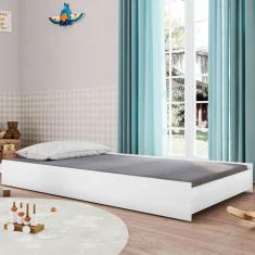 Imagem de Cama Auxiliar Infantil com Rodízios Pura Magia Branco