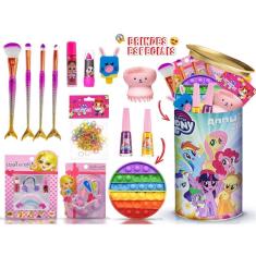 Imagem de Kit Infantil Com Maquiagem Lata + Pop It + Esmalte Kmlt3
