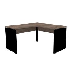 Imagem de Mesa Em L P/ Escritório 125X125 Pandin P25 - Walnut/Preto