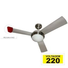 Imagem de Ventilador Hl-61 Cont. Parede 1 Lamp. E-27 3 Pas Rev. (Mogno / Cinza)