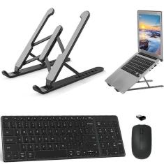 Imagem de Teclado Mouse Wireless E Suporte Preto Para Notebook Asus