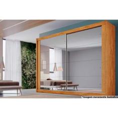 Imagem de Guarda Roupas 2 Portas De Correr E 4 Gavetas C- Espelho Creta Peroba-off White - Europa