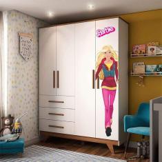 Imagem de Adesivo Para Guarda Roupa Barbie Mod03