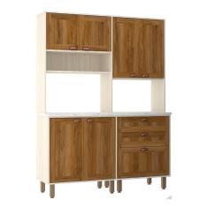 Imagem de Armário de Cozinha Compacta com 6 Portas e 3 Gavetas Sofia Luciane Móveis