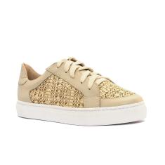 Imagem de Tênis Em Couro Trama Off White-Feminino