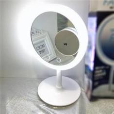 Imagem de Espelho 5x Maquiagem Cílios Led C/ Ventilador Touch Usb