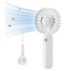 Imagem de RNKRUN Mini ventilador portátil portátil, pequeno ventilador pessoal operado por bateria, ventilador de cílios silencioso recarregável por USB, 3 velocidades, ajustável para fora de viagem, pátios,
