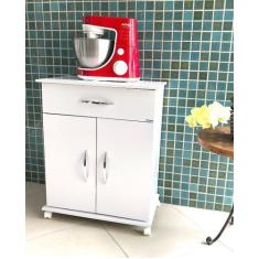 Imagem de Armário Microondas Multiuso Cozinha Bebedouro Branco - ClickForte