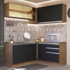 Imagem de Cozinha Completa De Canto Madesa Glamy 329002 Com Arm rio E B