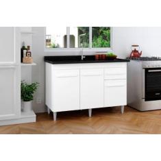 Imagem de Balcão Armário Ou Gabinete Ca Para Pia De Cozinha 1.20M Cor Branco - S