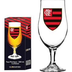 Imagem de Taça Munique 380Ml Flamengo Logo Globimport Transparente