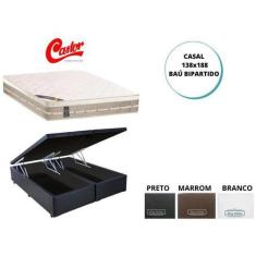 Imagem de Colchão Castor Casal Premium Tecnopedic + Cama Baú Bipartida Versátil