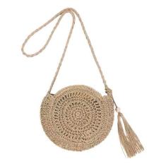 Imagem de Bolsa Transversal De Palha Sintetica Fashion Passeio Praia - Alwy, Caq