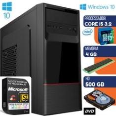 Imagem de Computador Intel Core i5 3.2Ghz Com Dvd 4GB HD 500GB Windows 10 Pro Wifi Desktop Pc