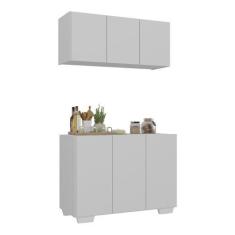 Imagem de Kit Armário De Cozinha Aéreo E Balcão 3 Portas Multimóveis Mp2169