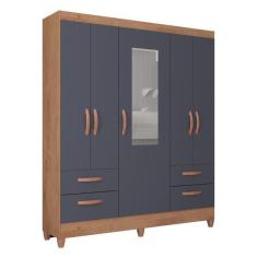 Imagem de Guarda-roupas 5 Portas 4 Gavetas Com Espelho Multim veis Cr35