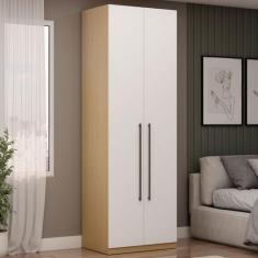Imagem de Guarda-Roupa Solteiro Infinity 2 Portas 2 Prateleiras Savana/Branco -