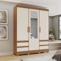 Imagem de Guarda-roupa 3 Portas 4 Gavetas com Kit Espelho B55