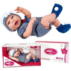 Imagem de Boneco Bebê Reborn Marinheiro Anny Doll Baby Brinquedo Infantil Menino