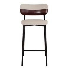 Imagem de Banqueta Alloa Fixa com 4 Pés 50 X 44,7 X 163,5cm com 1 Unidade Areia/Café/Preto Epoxi