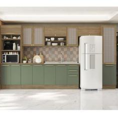 Imagem de Armário de Cozinha Modulada Completa 08 peças 4,00m 001 Botanic Kappes