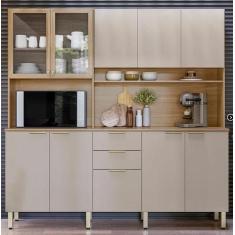 Imagem de Cozinha Compacta Amora 10 Portas e 2 Gavetas- Amendoa nude - DEMOBILE