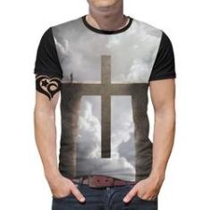 Imagem de Camiseta Jesus Gospel Evangélicas Masculina Roupa CRUZ