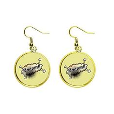 Imagem de Brinco feminino Boom Clouds Gas Art Deco Presente Fashion Orelha Pendente Dourado Gota Joia