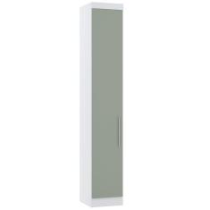 Imagem de Guarda Roupa Modulado 38cm 1 Porta Alpes Luciane Móveis Branco Pf Com Verde Pf