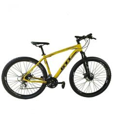 Imagem de Bicicleta Aro 29 Gti Roma Alumínio 27v Freio Disco Mecânico Garfo Suspensão - Amarelo Tam.19