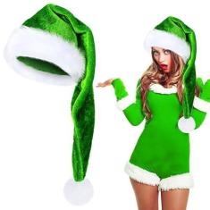 Imagem de Chapéu de Papai Noel extra grande, Chapéu de Papai Noel grande - Chapéu de Papai Noel de pelúcia Natal - Traje de cosplay, chapéu de Natal para adultos para festas de fim de ano, carnavais
