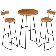 Imagem de Conjunto Mesa Bistrô Com 2 Banquetas Aérea Gourmet Aurora