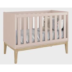 Imagem de Berço Americano Classic New Rosa Fosco com Natural - Reller
