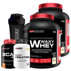 Imagem de Waxy Whey 2Kg Baunilha + Bcaa 100G + Creatine 100G + Shaker