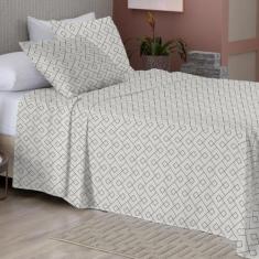 Imagem de Jogo De Cama Neo Essencial Estampado 4 Pcs - Casal Xadrez - Camesa