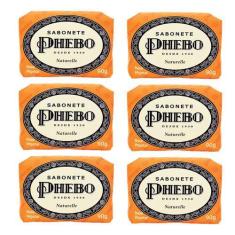 Imagem de Kit 6 Sabonete Em Barra Base Vegetal Naturelle Phebo 90G